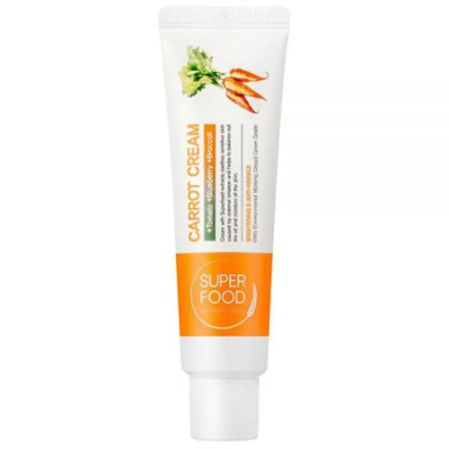 Питательный крем для лица FarmStay Super Food Carrot Cream с маслом семян моркови, 60 г.