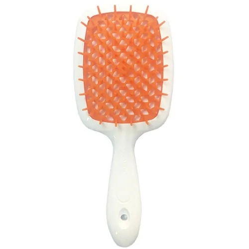 Щітка для волосся «біла Janeke Superbrush The Original White & Orange з помаранчевим»