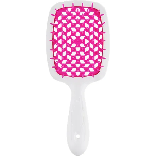 Расческа для волос «белая Janeke Superbrush The Original White & Pink с розовым»