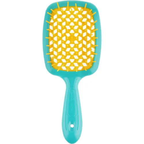 Расческа для волос «бирюзовая Janeke Superbrush The Original Turquoise & Yellow 86SP226TSE с желтым»
