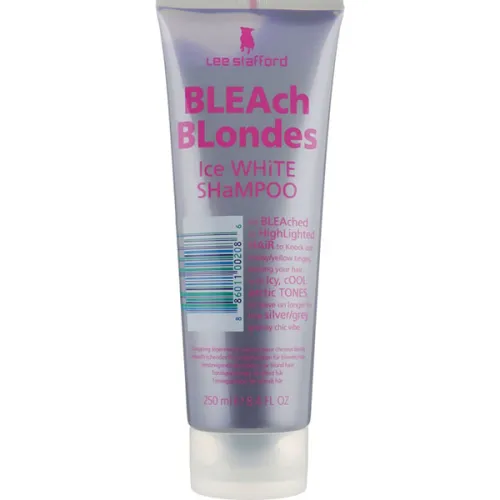 Шампунь для нейтрализации желтизны осветленных волос Lee Stafford Bleach Blondes Ice White Shampoo, 250 мл.
