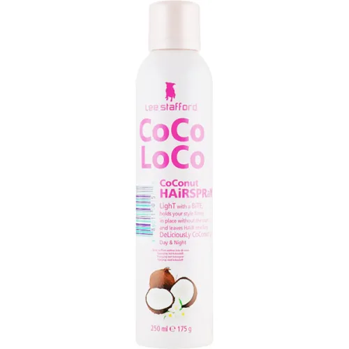 Спрей для укладки волосся Lee Stafford Coco Loco Coconut Hairspray з екстрактом кокосу, 250 мл.