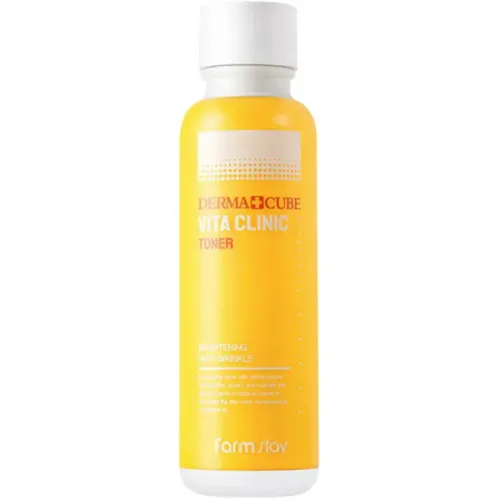 Витаминный тонер для лица FarmStay Derma Cube Vita Clinic Toner, 120 мл.