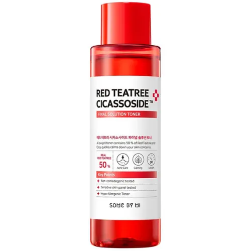 Тонер для проблемної шкіри обличчя Some By Mi Red Tea Tree Cicassoside Final Solution Toner з екстрактом червоного чайного