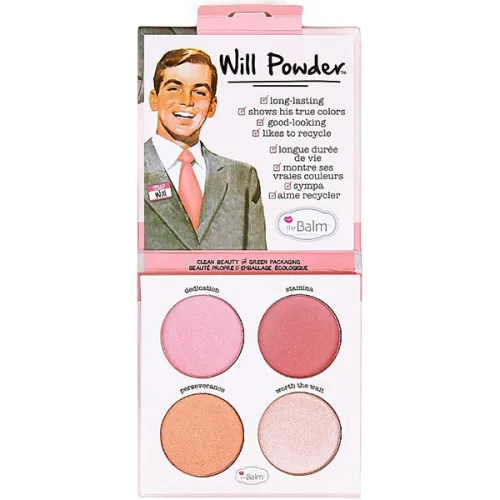 Палетка рум’ян для обличчя theBalm Will Powder Blush Quad, 10 г.