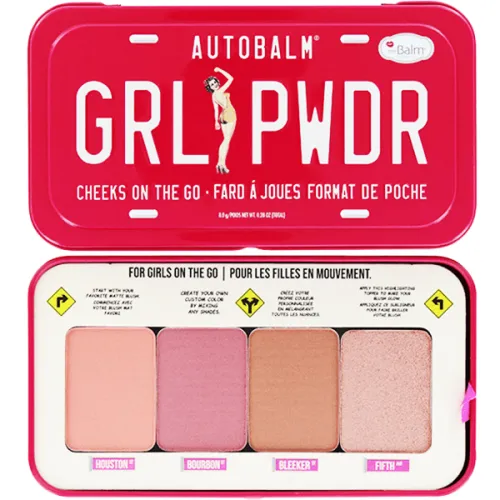 Набір рум’ян для обличчя theBalm Autobalm Grl Pwdr Cheek Palette, 8 г.