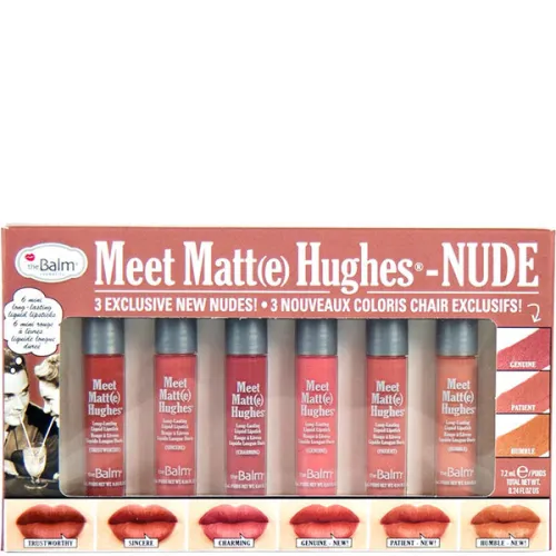 Набор матовых мини жидких помад theBalm Meet Matte Hughes Nude Mini Kit, 6 шт. х 1.2 мл.
