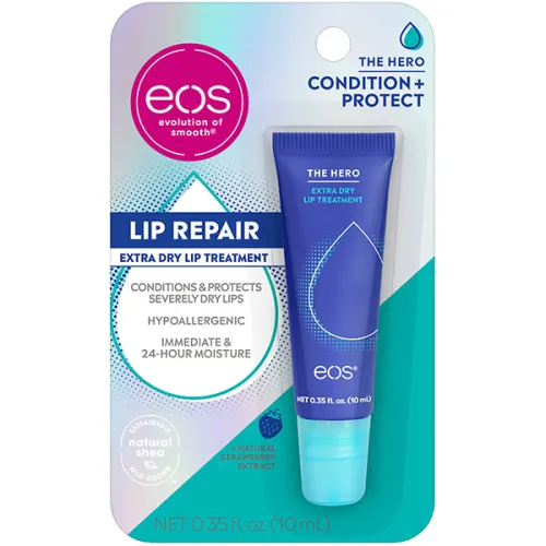 Бальзам для губ «полуниця» EOS The Hero Extra Dry Lip Balm Treatment, 10 мл.