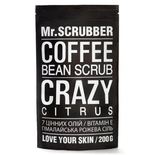 Кофейный скраб для лица и тела «цитрус» Mr.Scrubber Crazy Citrus Scrub, 200 г.