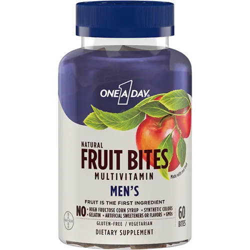 Мультивитаминный жевательный комплекс для мужчин One A Day Men’s Fruit Bites Multivitamins for Men с коллагеном