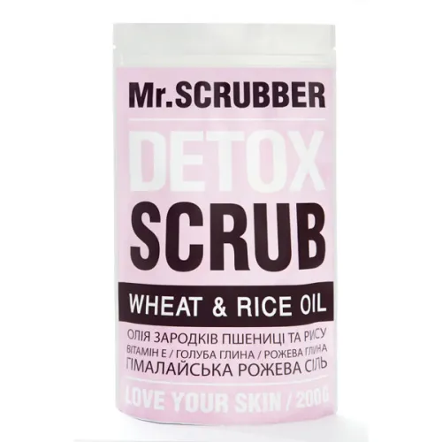 Рисовый скраб для тела Mr.Scrubber Detox Scrub Wheat & Rice Oil, 200 г.