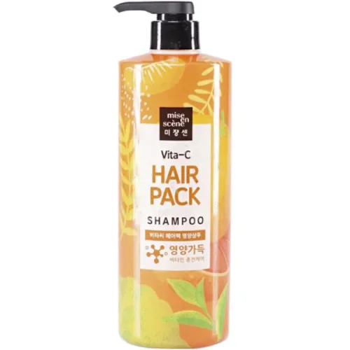 Живильний шампунь для сухого волосся Mise en Scene Vita‐C Hair‐Pack Nourishing Shampoo з вітаміном С, 1500 мл.