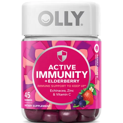 Жевательный комплекс для поддержки иммунитета «ягодный» OLLY Active Immunity Gummy + Elderberry Berry Brave