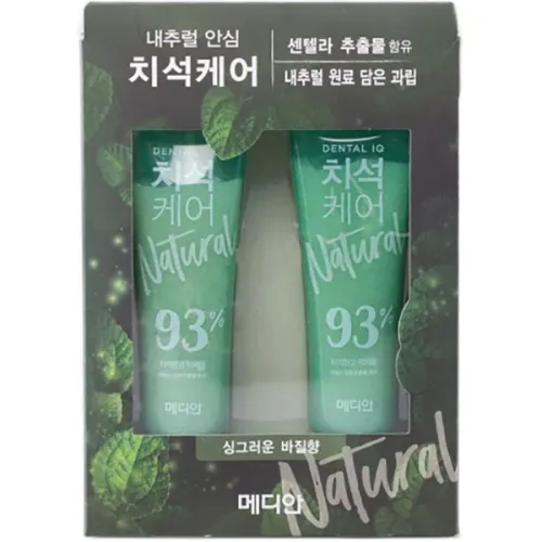 Набір зубних паст Median Natural Tartar Care Toothpaste Basil Flavor з екстрактом базиліка, 2 шт. х 120 г.