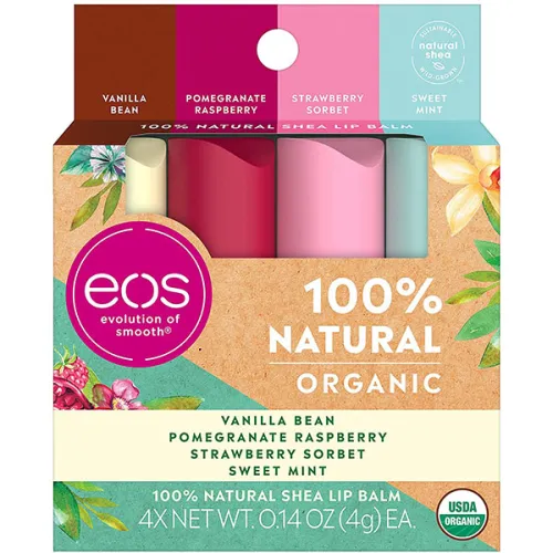 Набір бальзамів для губ EOS Organic Shea Stick Lip Balm 4 Set, 4 шт. х 4 г.