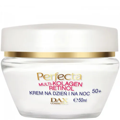 Интенсивный крем для лица разглаживающий морщины от 50 лет Perfecta Multi-Collagen Retinol Cream Day & Night 50+, 50 мл.