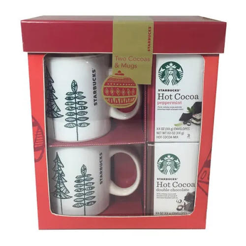 Подарочный набор для двоих Starbucks Holiday Cocoa for Two Box Set, 30 г. х 2 шт.