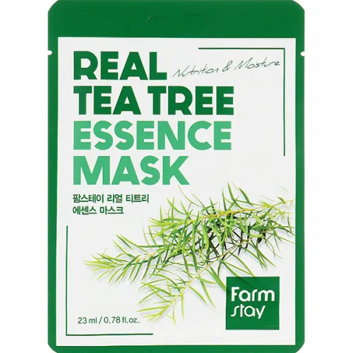 Тканинна маска для обличчя FarmStay Real Tea Tree Essence Mask з екстрактом чайного дерева, 23 мл.