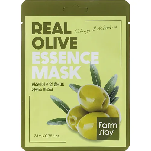 Тканинна маска для обличчя FarmStay Real Olive Essence Mask з екстрактом оливи, 23 мл.