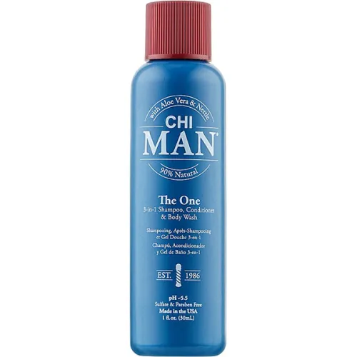 Засіб 3в1 шампунь, кондиціонер та гель для душу CHI Man The One 3-in-1 Shampoo Conditioner & Body Wash, 30 мл.