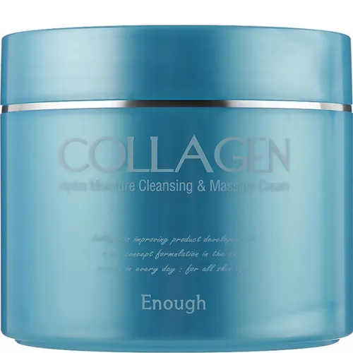 Зволожуючий масажний крем для обличчя та тіла Enough Collagen Hydro Moisture Cleansing Massage Cream з колагеном, 300 мл.