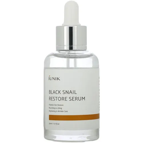 Сироватка для обличчя iUNIK Black Snail Restore Serum з муцином чорного равлика, 50 мл.