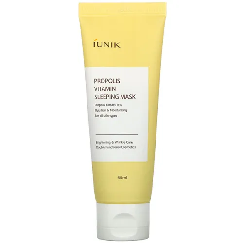 Нічна маска для обличчя iUNIK Propolis Vitamin Sleeping Mask з прополісом та вітаміном С, 60 мл.