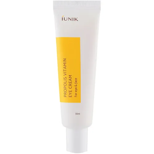 Крем для обличчя та шкіри навколо очей iUNIK Propolis Vitamin Eye Cream For Eye & Face з прополісом та вітаміном С, 30 мл.