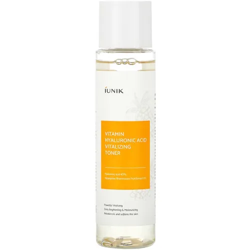 Тонер для обличчя iUNIK Vitamin Hyaluronic Acid Vitalizing Toner з вітаміном C та гіалуроновою кислотою, 200 мл.