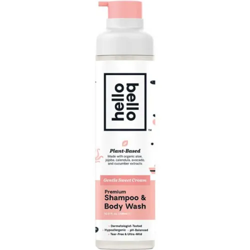 Дитячий шампунь та гель для душу «цукерка» Hello Bello Shampoo & Body Wash Gentle Sweet Cream, 296 мл.