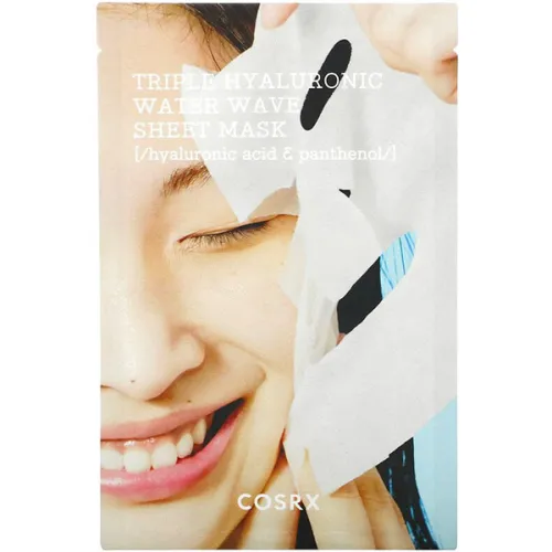Тканинна інтенсивно зволожуюча маска для обличчя Cosrx Triple Hyaluronic Water Wave Sheet Mask з гіалуроновою кислотою, 20