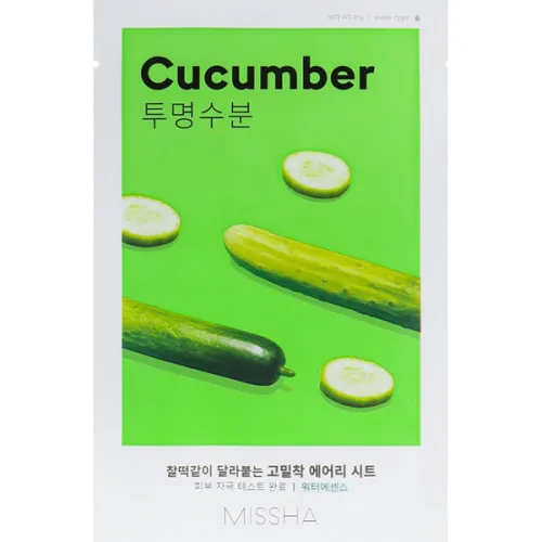 Тканинна маска для обличчя Missha Airy Fit Cucumber Sheet Mask з екстрактом огірка, 19 г.