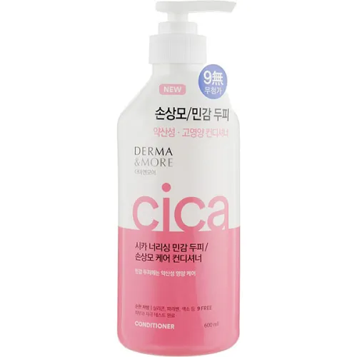Живильний кондиціонер для волосся KeraSys Derma & More Cica Nourishing Conditioner, 600 мл.