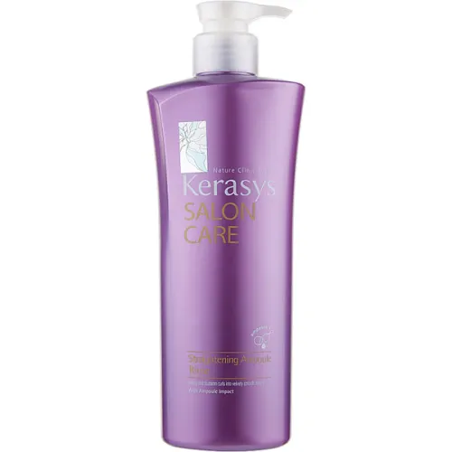Кондиціонер для гладкості і блиску волосся KeraSys Hair Clinic Salon Care Straightening Ampoule Rinse, 600 мл.