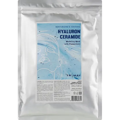 Відновлююча альгінатна маска для обличчя Trimay Hyaluron & Ceramide Modeling Mask With Peppermint з гіалуроновою кислотою та
