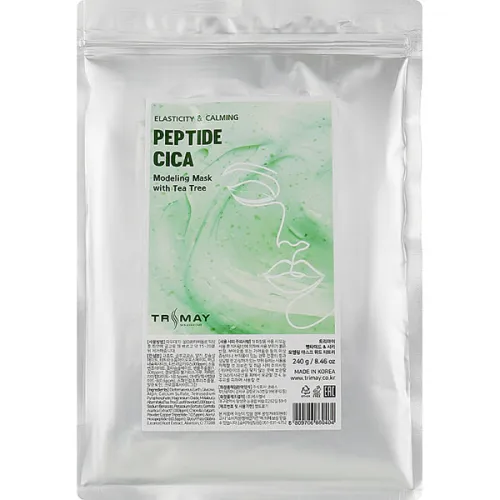 Альгінатна маска для проблемної шкіри обличчя Trimay Peptide & Cica Modeling Mask With Tea Tree з пептидами та центелою, 240