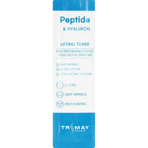 Ліфтинг-тонер для обличчя Trimay Peptide & Hyaluron Lifting Toner з пептидами та гіалуроновою кислотою, 1 мл.