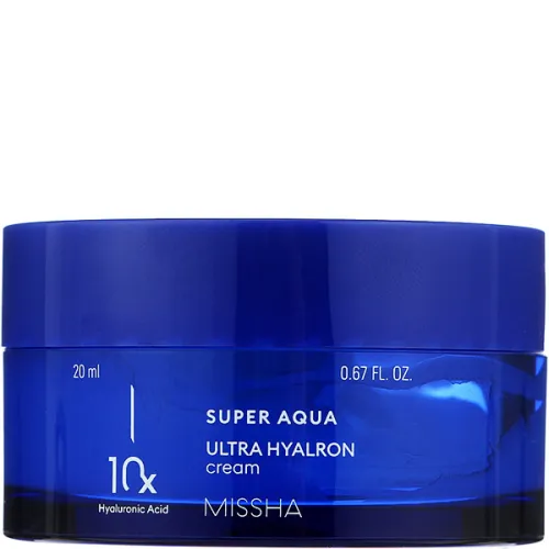 Зволожуючий крем для обличчя Missha Super Aqua Ultra Hyalron Cream з 10 видами гіалуронової кислоти, 70 мл.