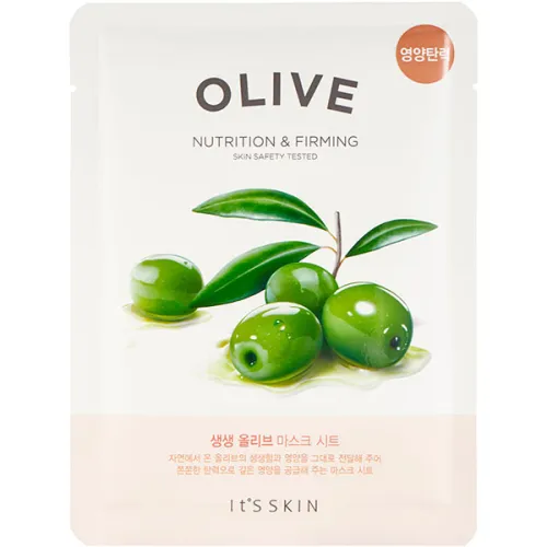Тканинна маска для обличчя It’s Skin The Fresh Olive Mask Sheet з екстрактом оливкової олії, 22 г.