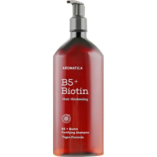 Безсульфатний зміцнюючий шампунь для волосся Aromatica B5 + Biotin Fortifying Shampoo з вітаміном В5 та біотином, 400 мл.