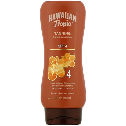 Сонцезахисний лосьйон для обличчя та тіла Hawaiian Tropic Tanning Lotion Sunscreen SPF4, 236 мл.