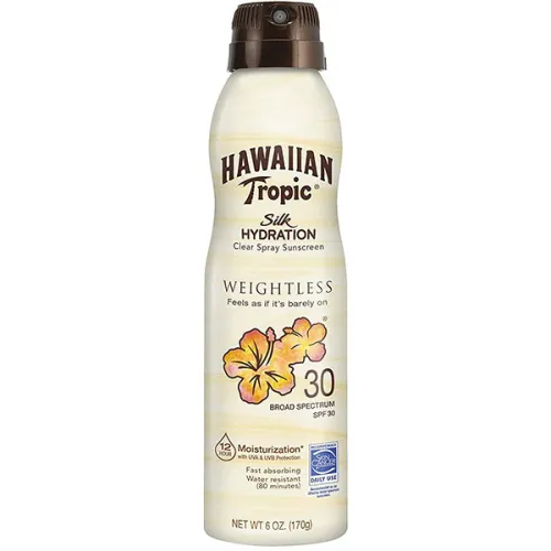 Нежный увлажняющий солнцезащитный спрей для лица и тела Hawaiian Tropic Silk Hydration Weightless Clear Spray Sunscreen
