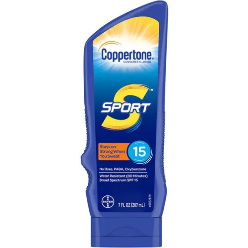 Солнцезащитный лосьон для лица и тела Coppertone Sport Sunscreen Lotion SPF15, 207 мл.