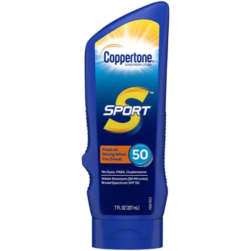 Солнцезащитный лосьон для лица и тела Coppertone Sport Sunscreen Lotion SPF50, 207 мл.