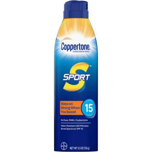 Солнцезащитный спрей для лица и тела Coppertone Sport Sunscreen Continuous Spray SPF15, 156 г.