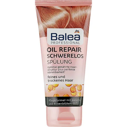 Кондиціонер для волосся «невагоме відновлення олією» Balea Oil Repair Weightless Rinse, 200 мл.