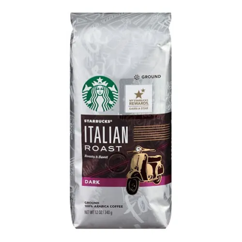 Молотый кофе сильной обжарки Starbucks Italian Roast Dark Ground Coffee, 340 г.