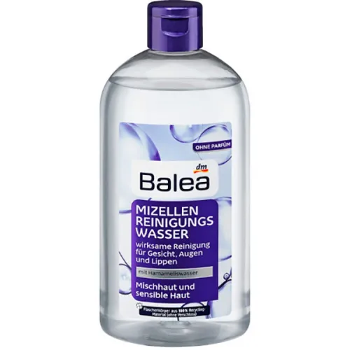 Міцелярна вода для комбінованої та чутливої шкіри обличчя Balea Micellar Cleansing Water Combined Skin, 400 мл.