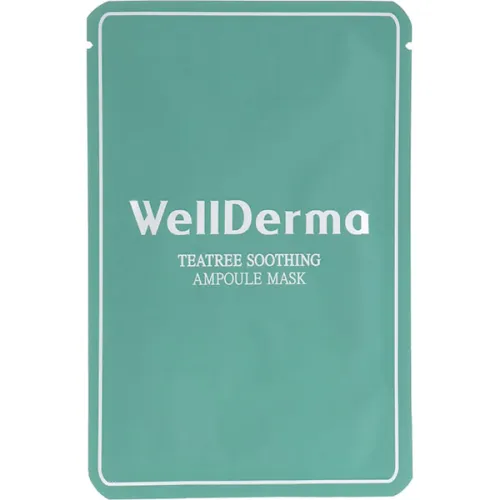 Тканинна маска для обличчя WellDerma Teatree Soothing Ampoule з екстрактом чайного дерева, 25 мл.