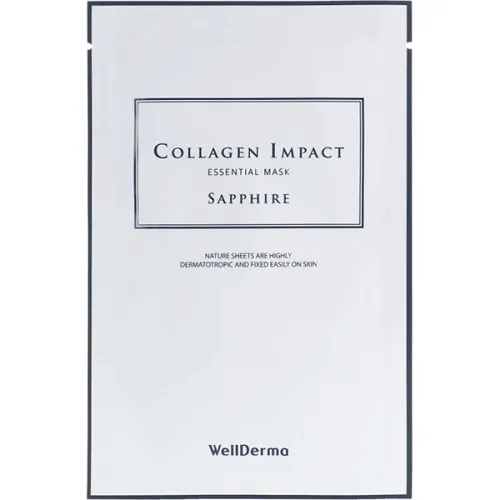 Тканинна маска для обличчя WellDerma Collagen Impact Essential Mask Sapphire з колагеном, 10 шт. х 25 мл.